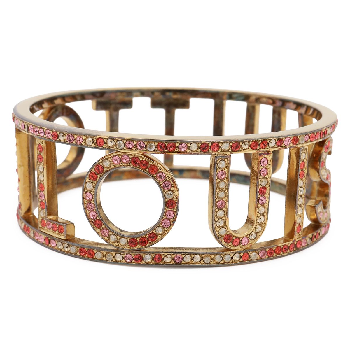 Louis Vuitton Bracelet Milleune Bangle Rhinestone Pink Gold — view 2