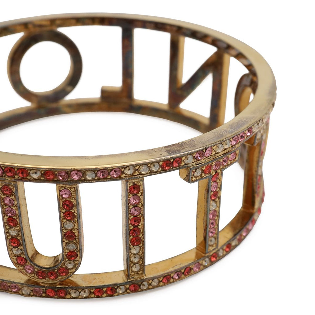 Louis Vuitton Bracelet Milleune Bangle Rhinestone Pink Gold — view 4