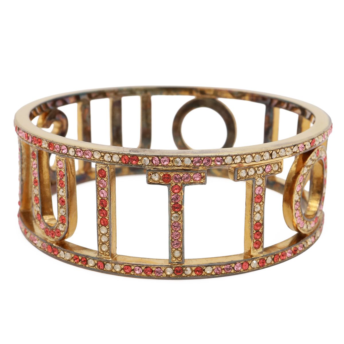 Louis Vuitton Bracelet Milleune Bangle Rhinestone Pink Gold — view 3
