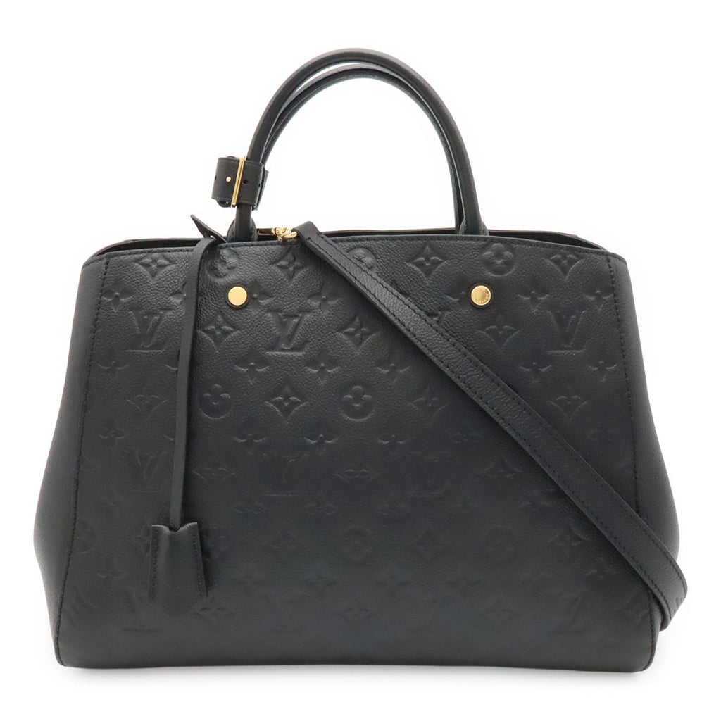 Louis Vuitton Monogram Empreinte Montaigne GM Tote 2-Way Shoulder Bag Noir Black