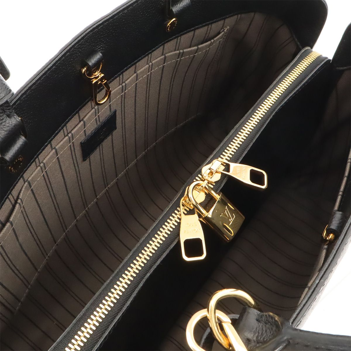 Louis Vuitton Monogram Empreinte Montaigne GM Tote 2-Way Shoulder Bag Noir Black — view 5