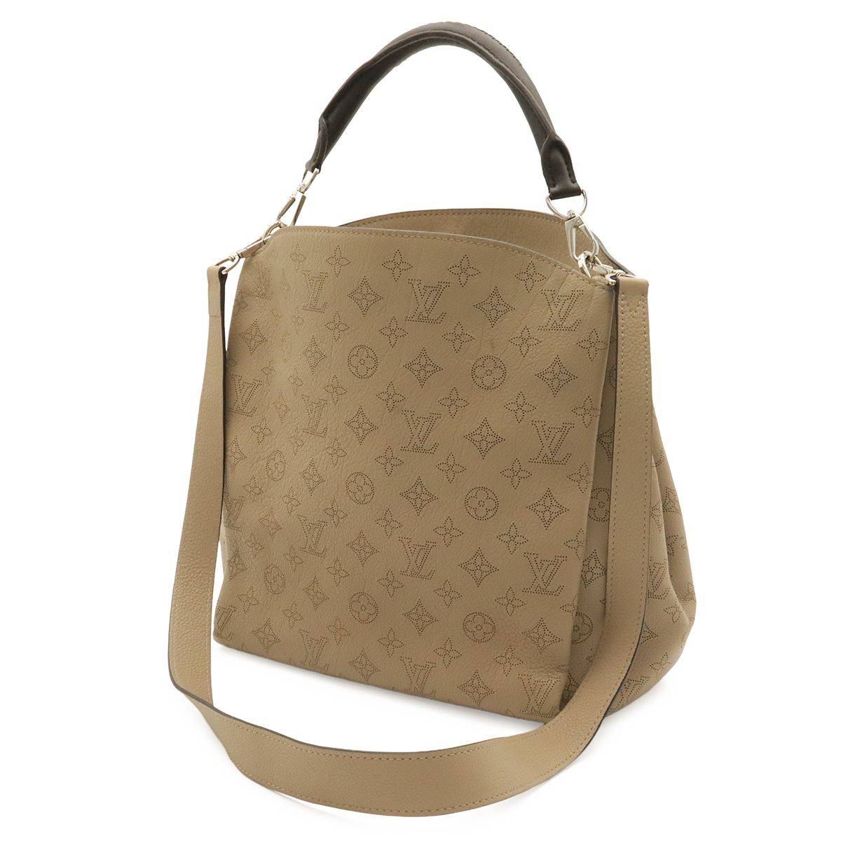 Louis Vuitton Mahina Babylon PM Shoulder Bag 2-Way Leather Gale Pink Beige — view 2
