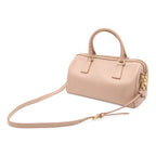 Prada Triangle Logo Saffiano Mini Boston Bag 2-Way Leather Cammeo Overseas — view 2