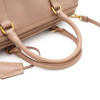 Prada Triangle Logo Saffiano Mini Boston Bag 2-Way Leather Cammeo Overseas — view 4