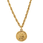 Chanel 31 Rue Cambon Coin Motif Round Plate Vintage Chain Pendant Gold