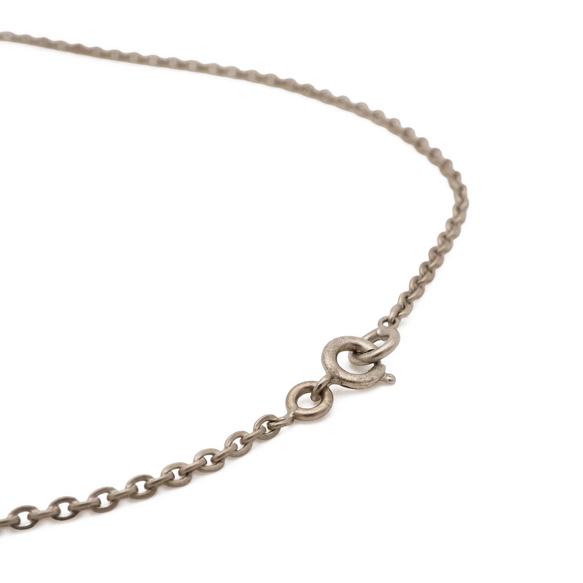 Chanel CC Logo Round Plate Vintage Chain Pendant Metal Silver — view 5
