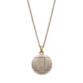 Chanel CC Logo Round Plate Vintage Chain Pendant Metal Silver