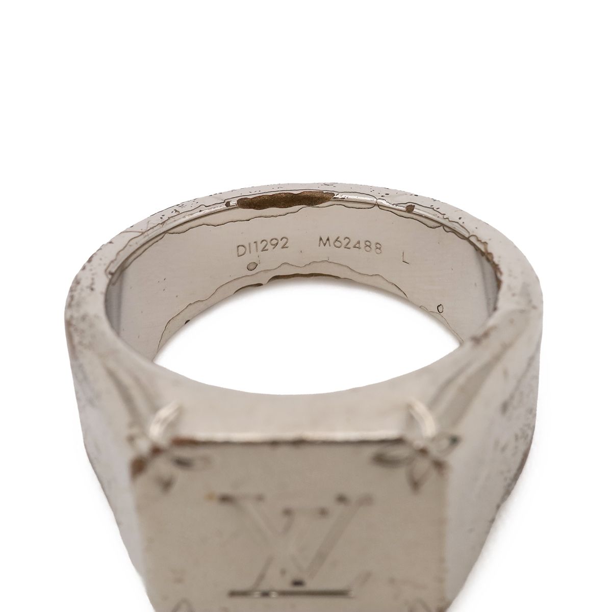Louis Vuitton Signet Ring Monogram Metal Silver — view 5