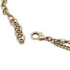 Chanel CC Logo CC Mark Star Double Chain Pendant Faux Pearl Gold White — view 6