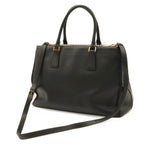 Prada Saffiano Lux 2-Way Shoulder Bag Leather Nero Black Gold — view 2
