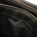 Prada Saffiano Lux 2-Way Shoulder Bag Leather Nero Black Gold — view 9
