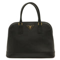Prada Saffiano Tote 2-Way Shoulder Bag Leather Nero Black Gold