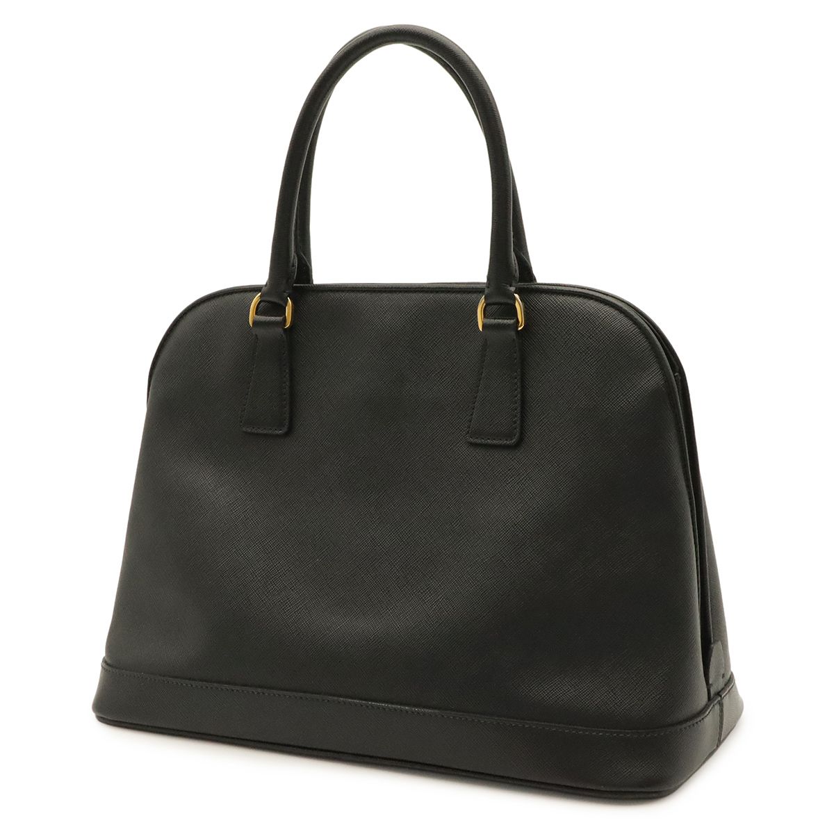 Prada Saffiano Tote 2-Way Shoulder Bag Leather Nero Black Gold — view 2