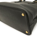 Prada Saffiano Tote 2-Way Shoulder Bag Leather Nero Black Gold — view 3
