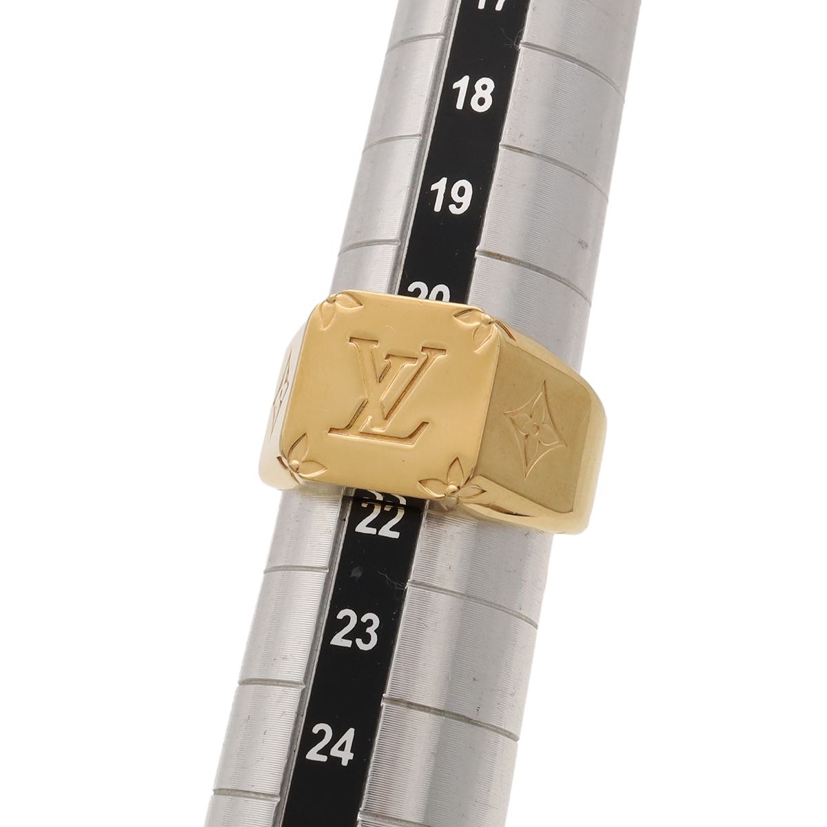 Louis Vuitton Signet Ring Monogram L Gold Plated — view 5
