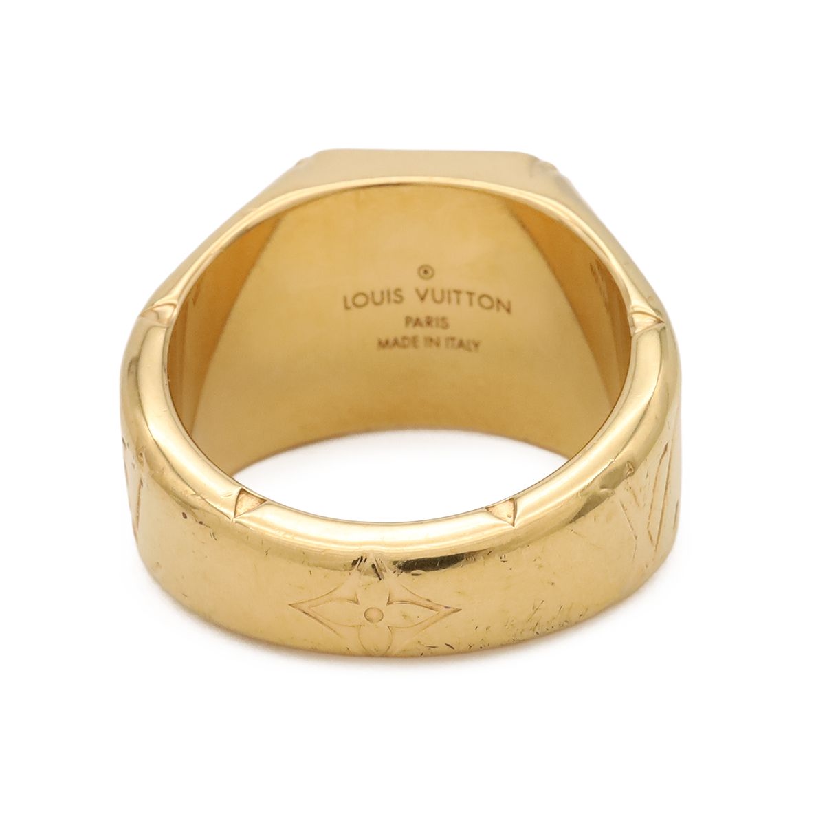 Louis Vuitton Signet Ring Monogram L Gold Plated — view 3