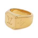 Louis Vuitton Signet Ring Monogram L Gold Plated — view 2