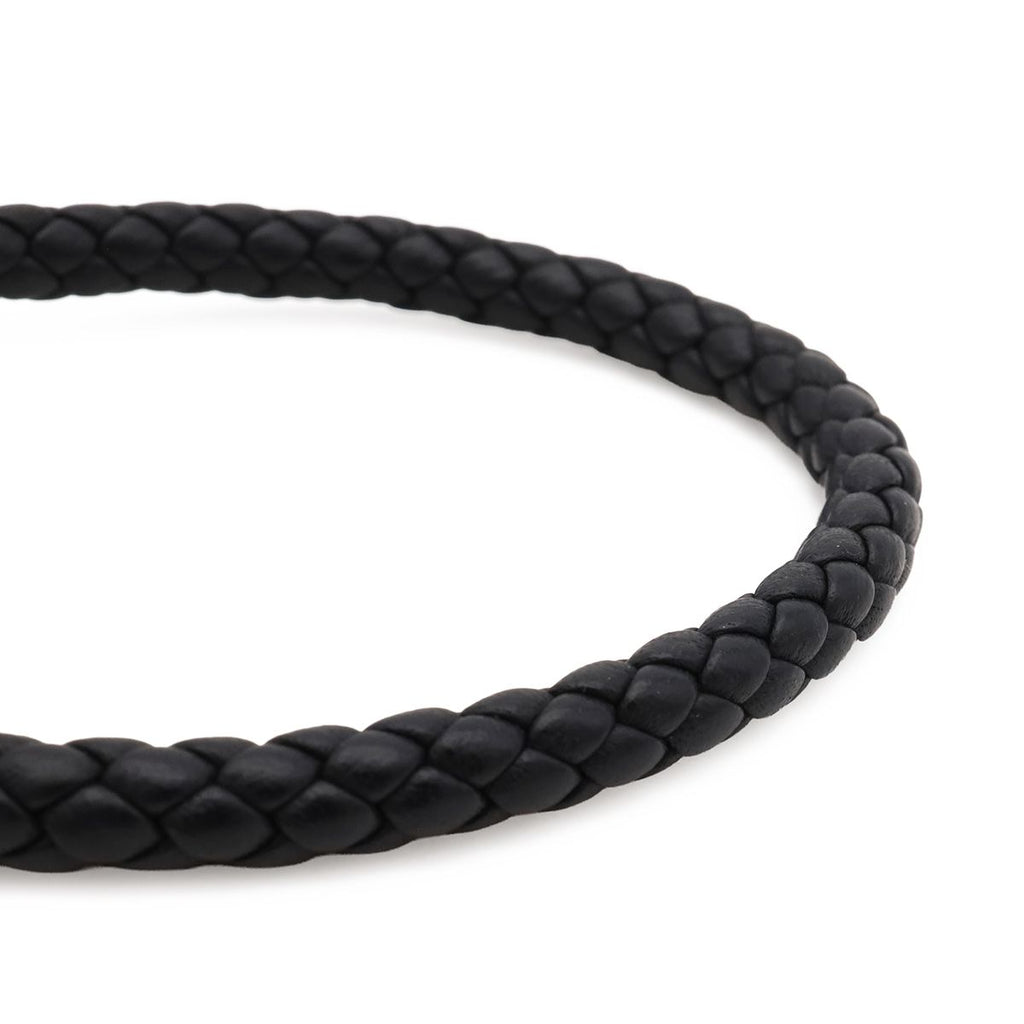 Hermes Glenan Bracelet Leather Metal Black Silver — view 4