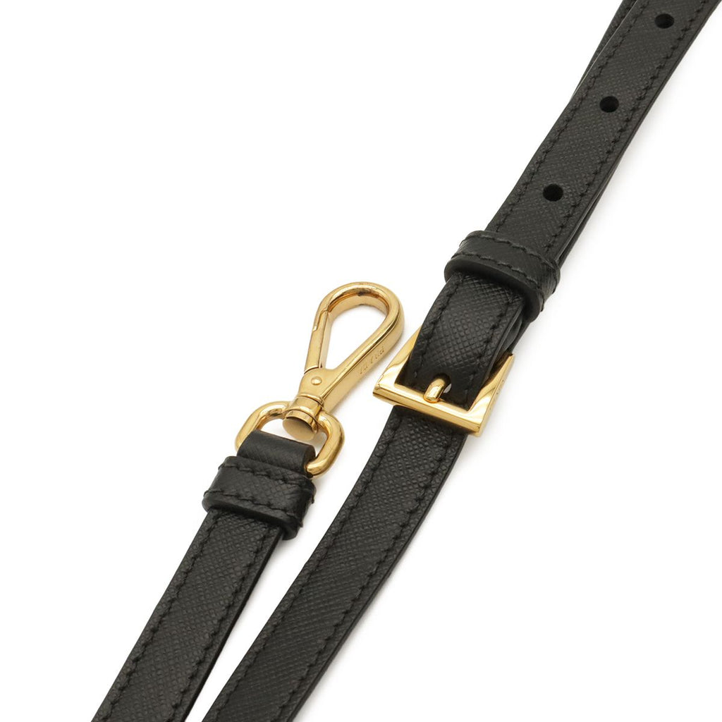 Prada Galleria Triangle Shoulder Bag Crossbody 2-Way Saffiano Leather Nero — view 5