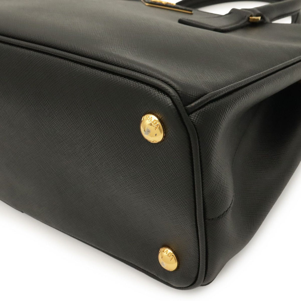 Prada Galleria Triangle Shoulder Bag Crossbody 2-Way Saffiano Leather Nero — view 3
