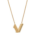 Louis Vuitton Necklace LV&me Initial Alphabet Pendant Gold Plated
