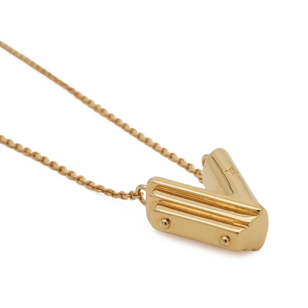 Louis Vuitton Necklace LV&me Initial Alphabet Pendant Gold Plated — view 3