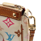 Louis Vuitton Monogram Multicolor Pochette Soir Pouch Party Blanc White — view 5