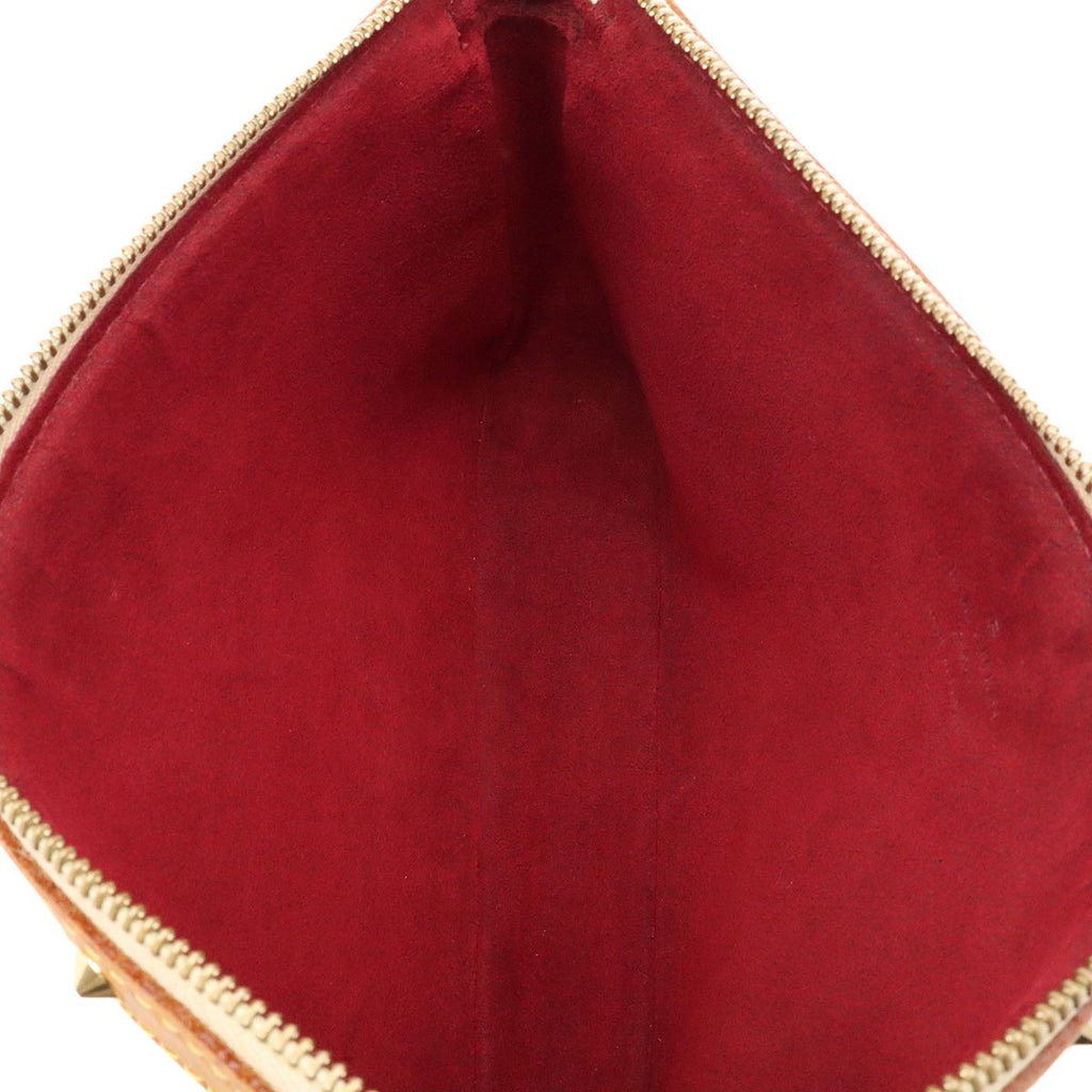 Louis Vuitton Monogram Multicolor Pochette Soir Pouch Party Blanc White — view 8