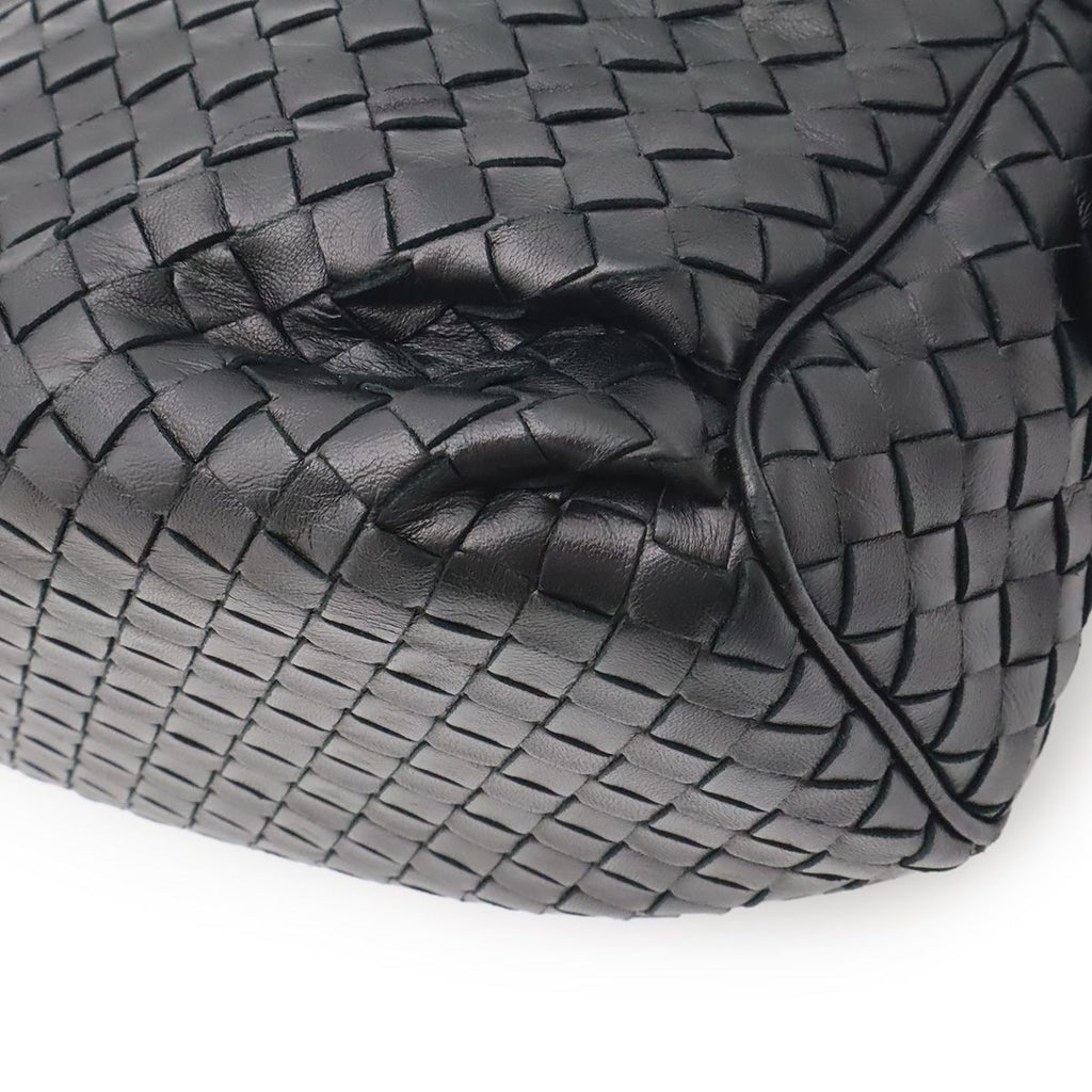 Bottega Veneta Intrecciato Shoulder Bag Pochette Crossbody Leather Black — view 3