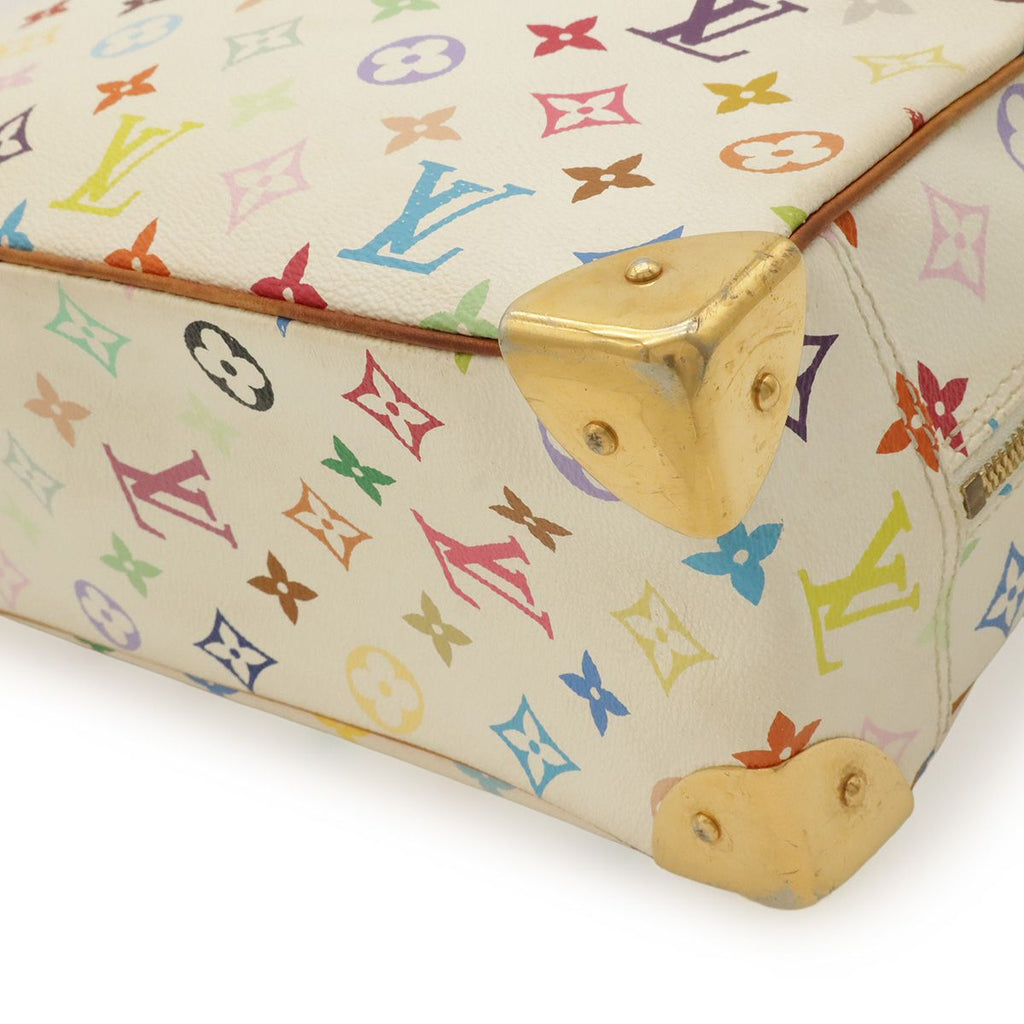 Louis Vuitton Monogram Multicolor Trouville Handbag Blanc White — view 3