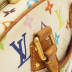 Louis Vuitton Monogram Multicolor Trouville Handbag Blanc White — view 4