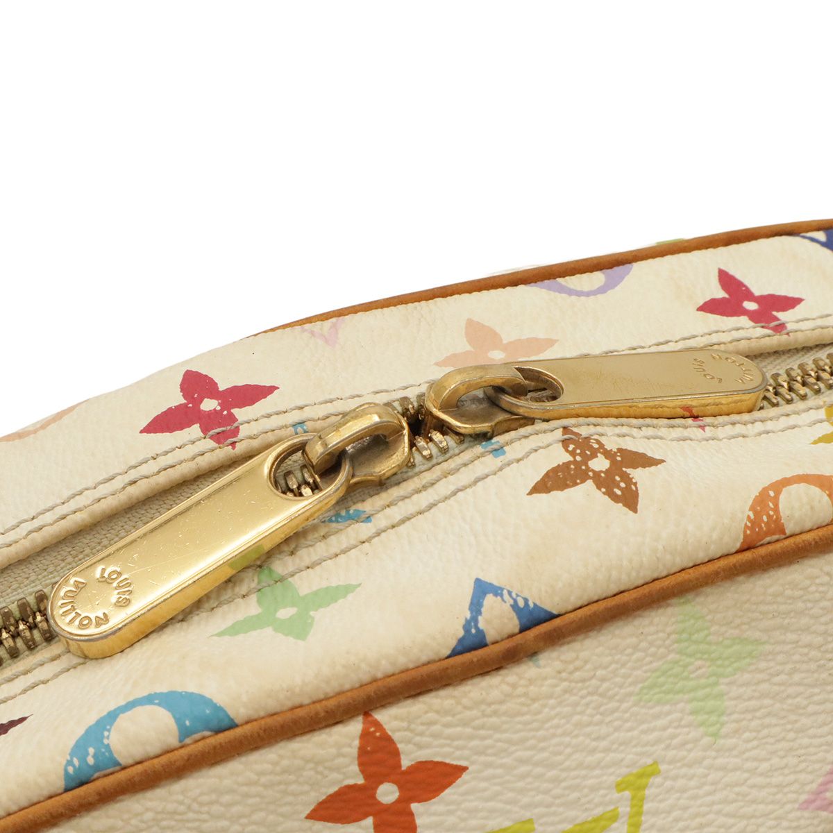 Louis Vuitton Monogram Multicolor Trouville Handbag Blanc White — view 6