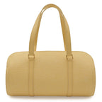 Louis Vuitton Epi Souflo Shoulder Bag Leather Vanilla Ivory White Pouch Out of