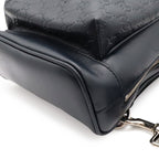 Gucci Guccissima Cross Belt Bag Crossbody Leather Navy Blue Silver — view 3