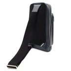 Gucci Guccissima Cross Belt Bag Crossbody Leather Navy Blue Silver — view 2