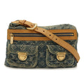 Louis Vuitton Monogram Denim Baggy PM Shoulder Bag Semi Blue