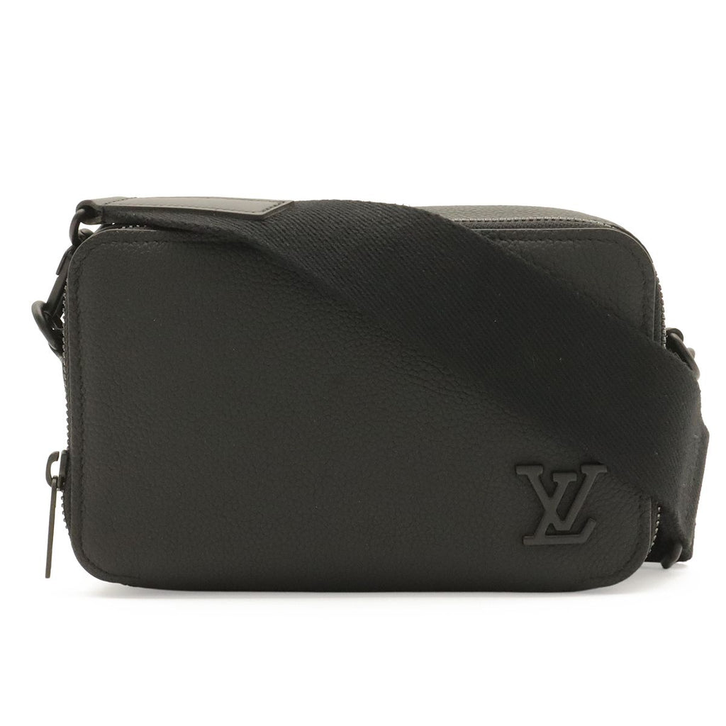 Louis Vuitton LV Aerogram Alpha Wearable Wallet Shoulder Bag 2-Way Clutch Noir