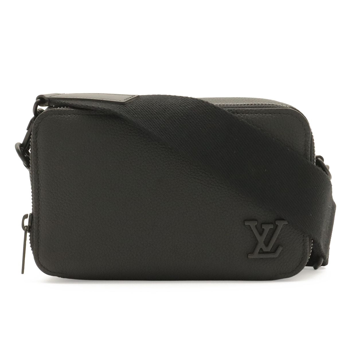 Louis Vuitton LV Aerogram Alpha Wearable Wallet Shoulder Bag 2-Way Clutch Noir