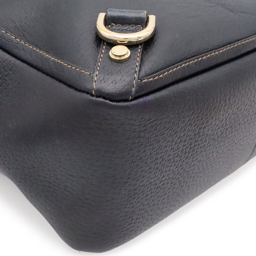 Gucci GG Canvas Abbey Line Tote Leather Navy Gold — view 3