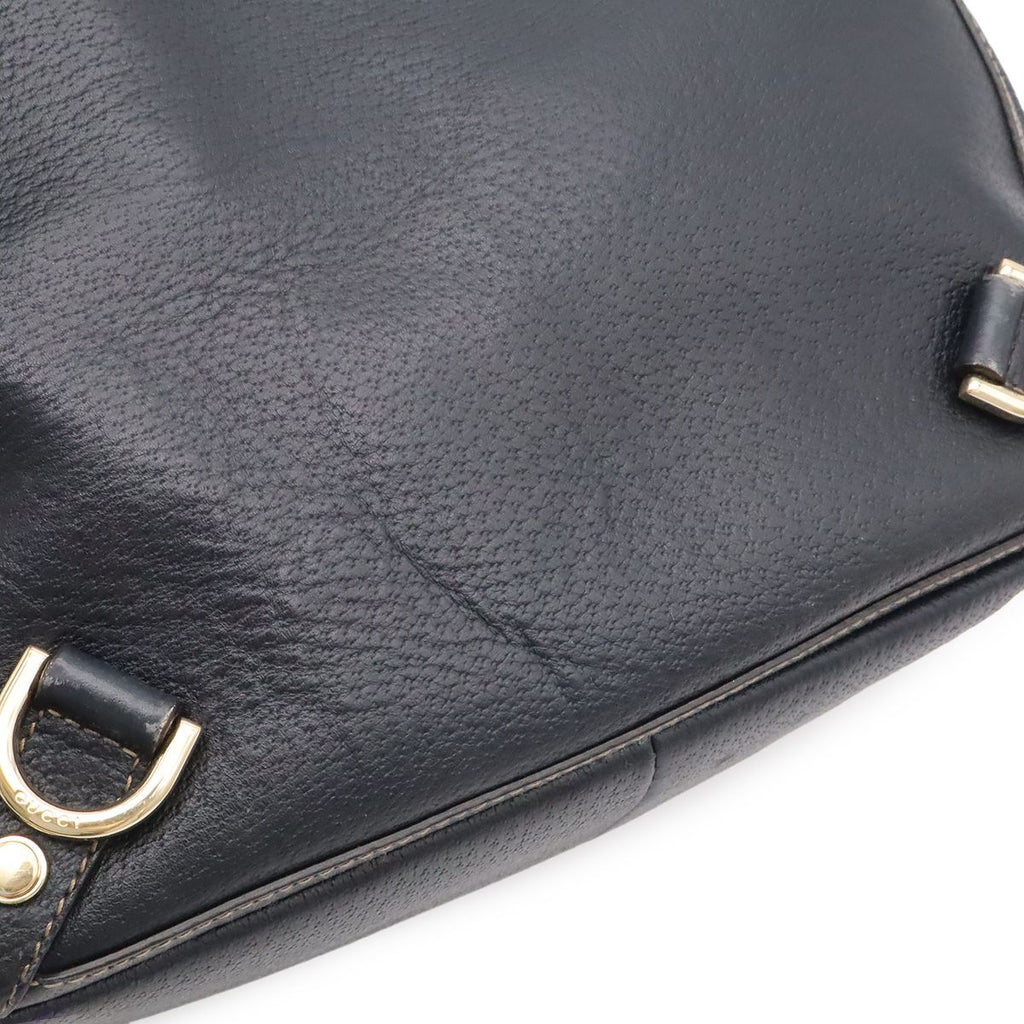 Gucci GG Canvas Abbey Line Tote Leather Navy Gold — view 8
