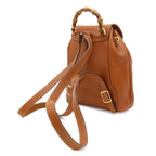 Gucci Bamboo Mini Backpack Shoulder Bag Leather Brown Gold 03 — view 2