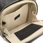 Gucci Jumbo GG Cross Belt Bag Crossbody Leather Black Silver — view 8