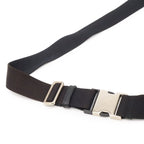 Gucci Guccissima Belt Bag Waist Pouch Hip Rubber Coating Leather Black Silver — view 5
