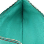 Hermes Dogon Duo GM 2 Fold Wallet 2 Togo Leather Lagon Emerald Green Silver Coin — view 9