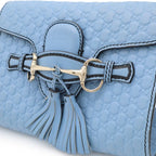 Gucci Micro Guccissima Emily Chain Shoulder Bag Pochette Fringe Tassel Leather — view 8
