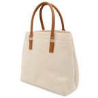 Celine Horizontal Cabas Print Tote Canvas Leather Natural — view 2