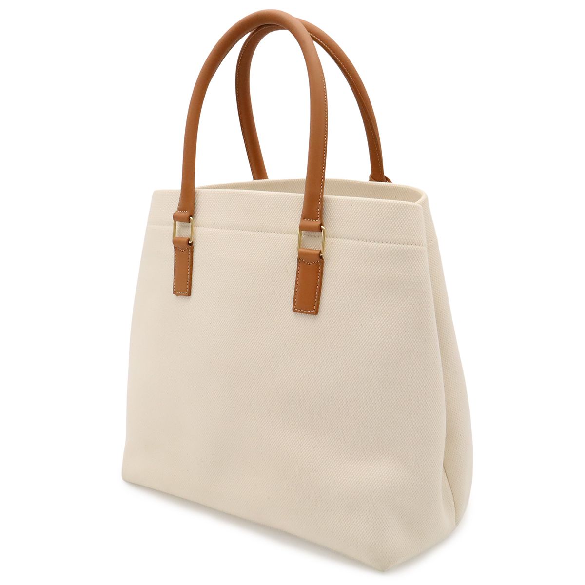 Celine Horizontal Cabas Print Tote Canvas Leather Natural — view 2