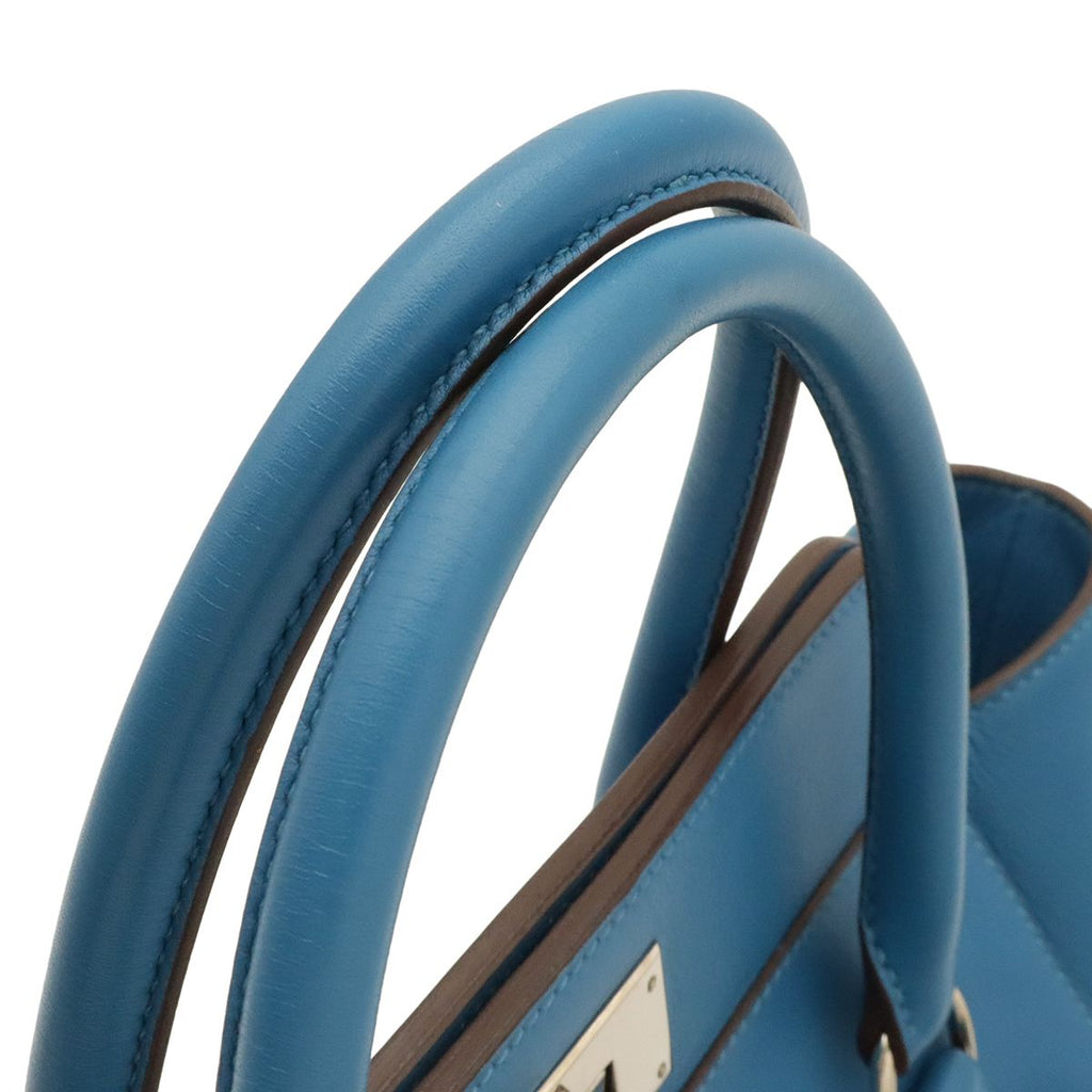 Hermes Toolbox 20 Tote Veau Swift Blue Silver — view 5