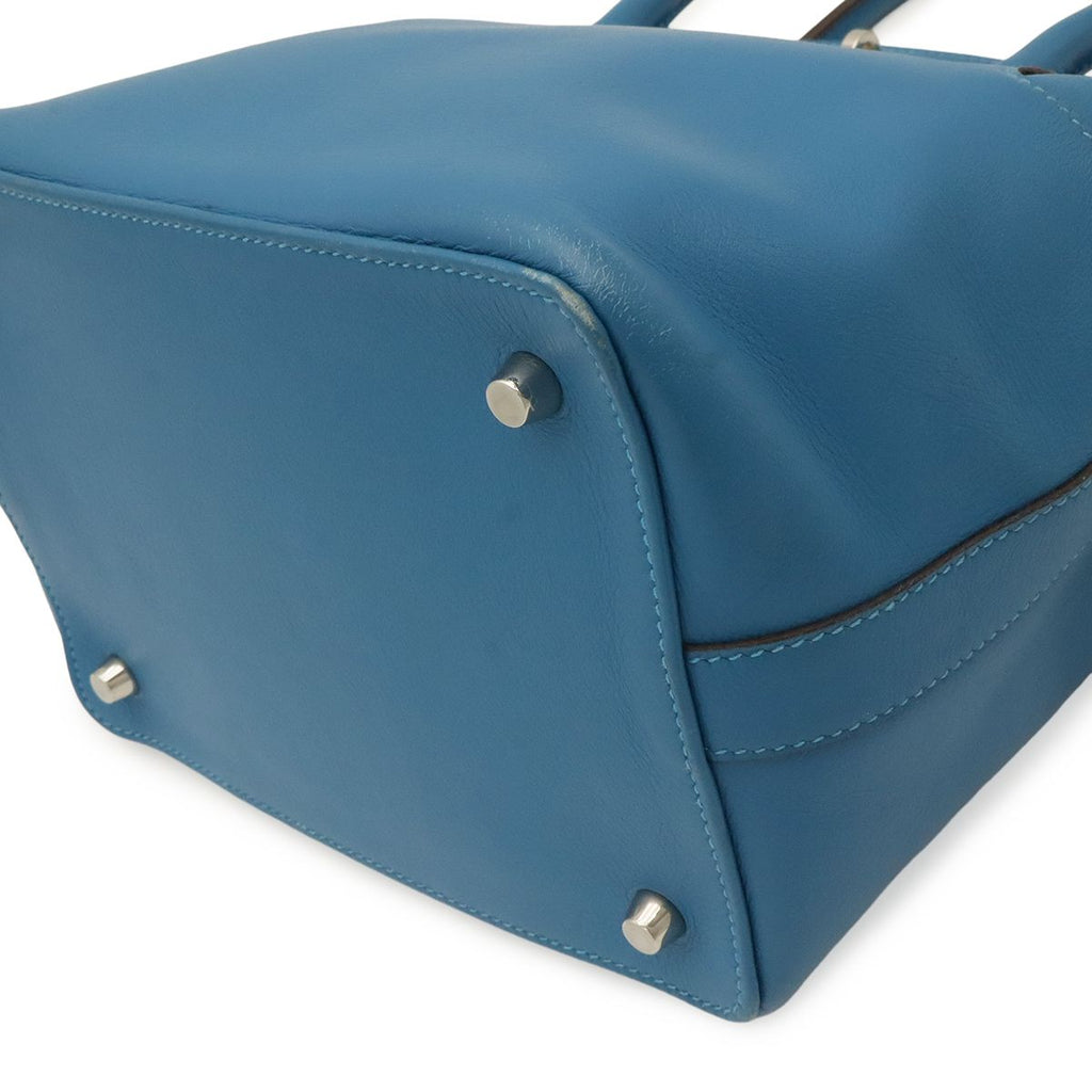 Hermes Toolbox 20 Tote Veau Swift Blue Silver — view 3