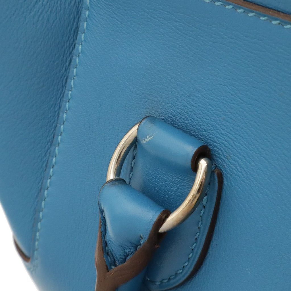 Hermes Toolbox 20 Tote Veau Swift Blue Silver — view 6